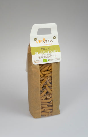 100% Italian Organic Durum Wheat Penne Perciasacchi