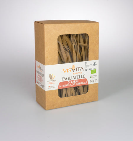 100% Italian Organic Whole Wheat Einkorn Spelled Tagliatelle
